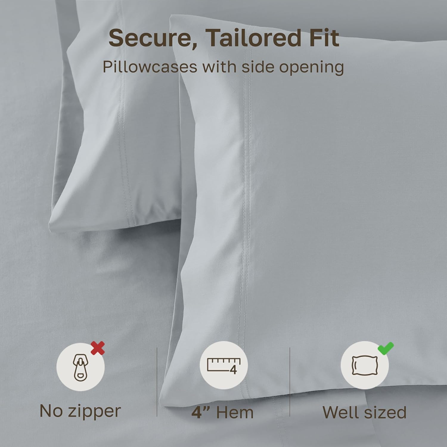 CaliforniaDesignDen CALIFORNIA DESIGN DEN Luxuriously Soft Hotel Quality 600 Thread Count, 100% Cotton Set of 2 Cases, Crisp & Cool Pillow…