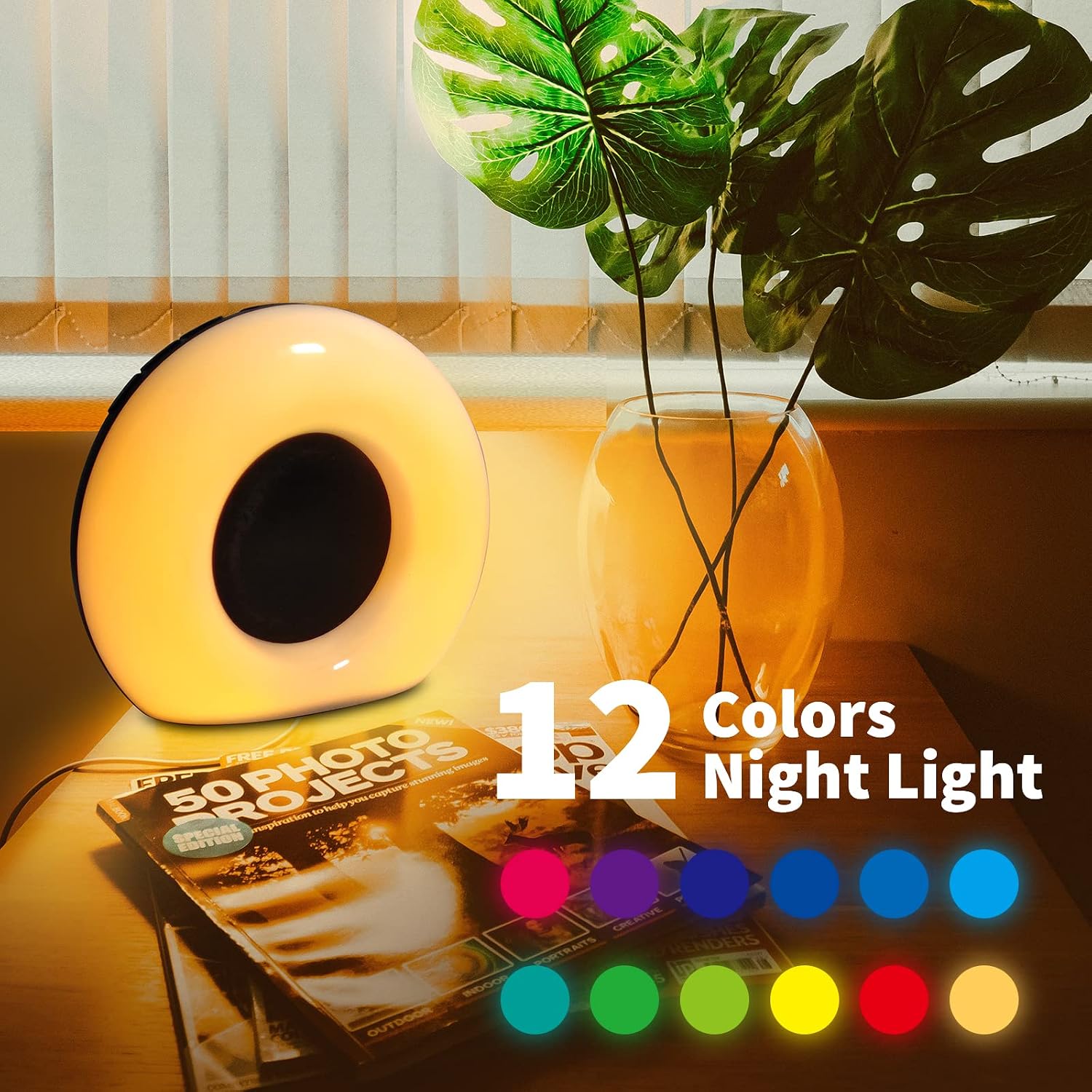 DailyBody Sound Machine White Noise Machine with 30 Soothing Sounds 12 Colors Night Light 32 Levels Volume 5 Timers & Memory Function Effec…