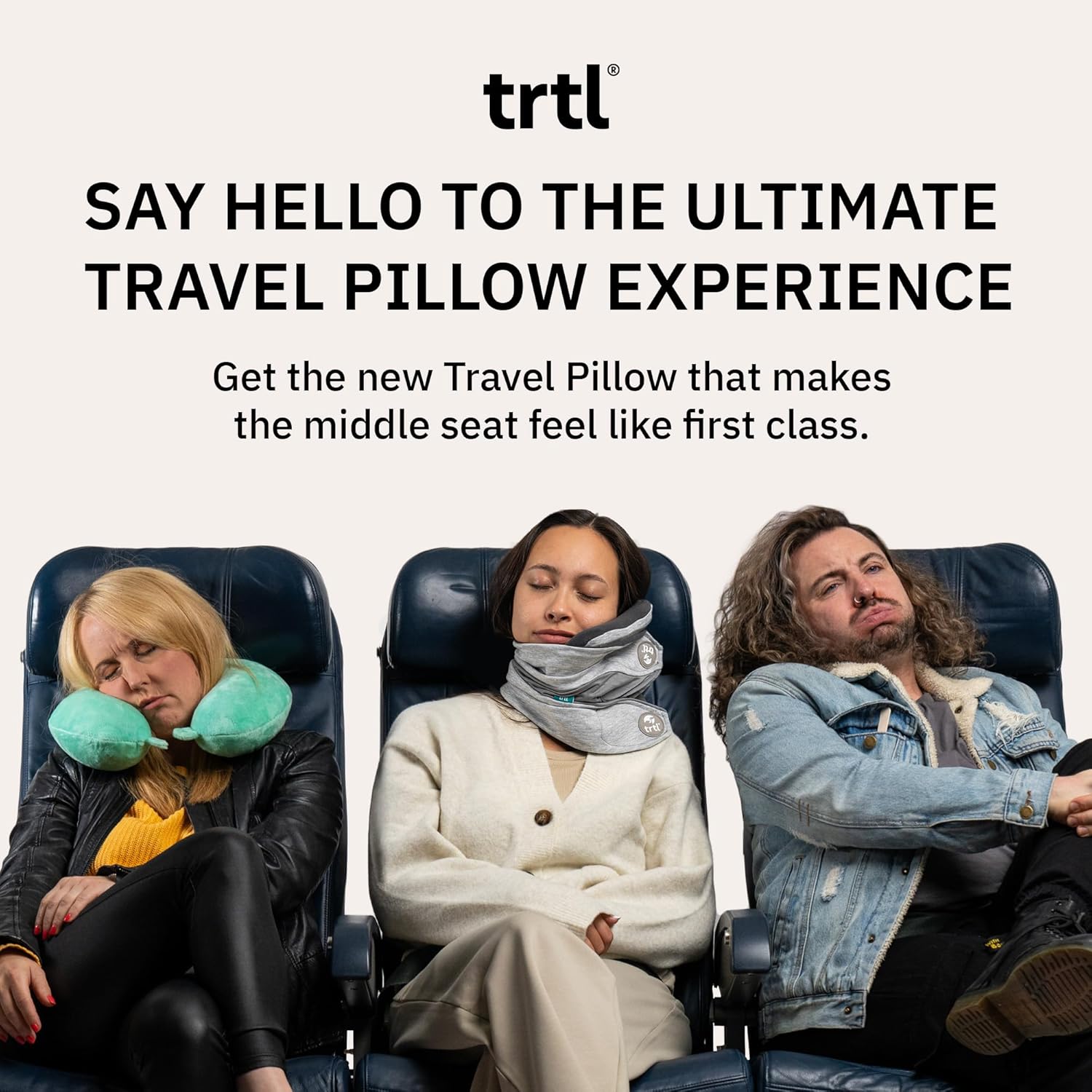 trtl Pillow Plus - Airplane Neck Pillow for Traveling - Height-Adjustable, Breathable Travel Pillow for Head and Neck Support While on…