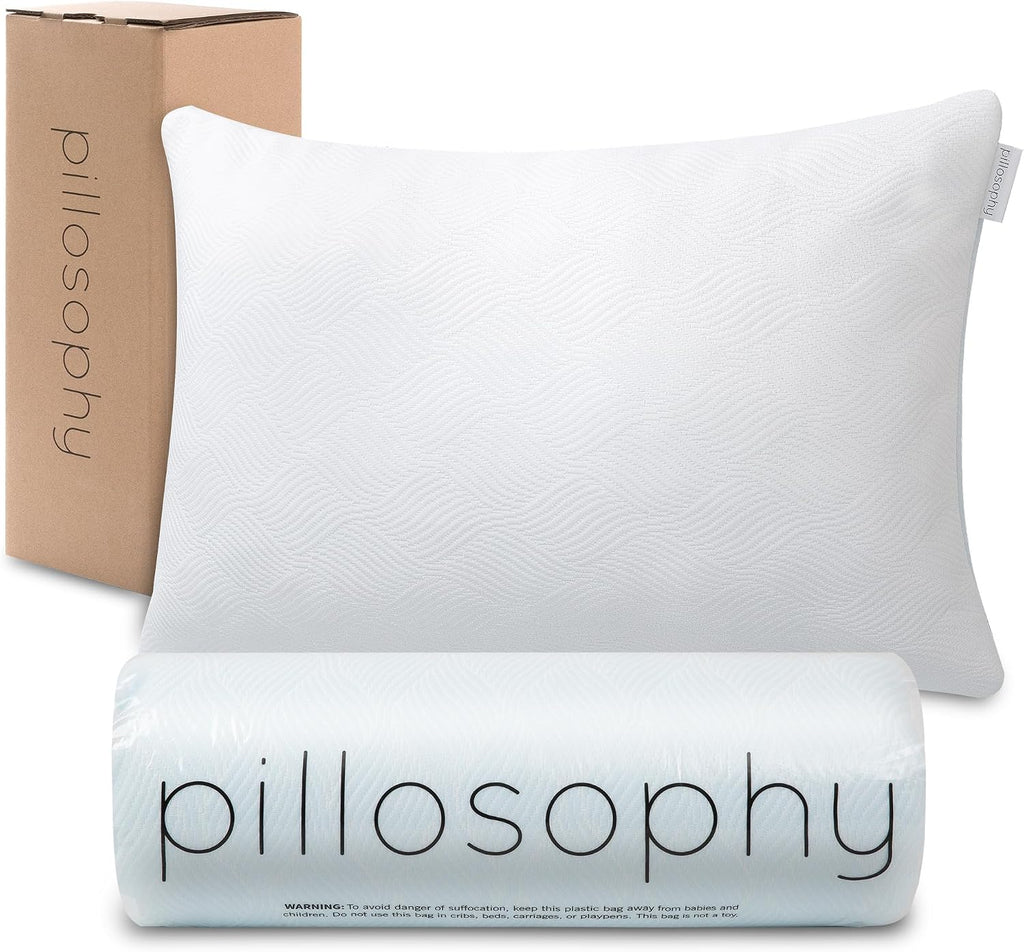 pillosophythetheoryofsleep pillosophy Original Adjustable Loft Pillow • Gel-Infused Shredded Memory Foam Fill • Dual-Sided Washable Cooling…