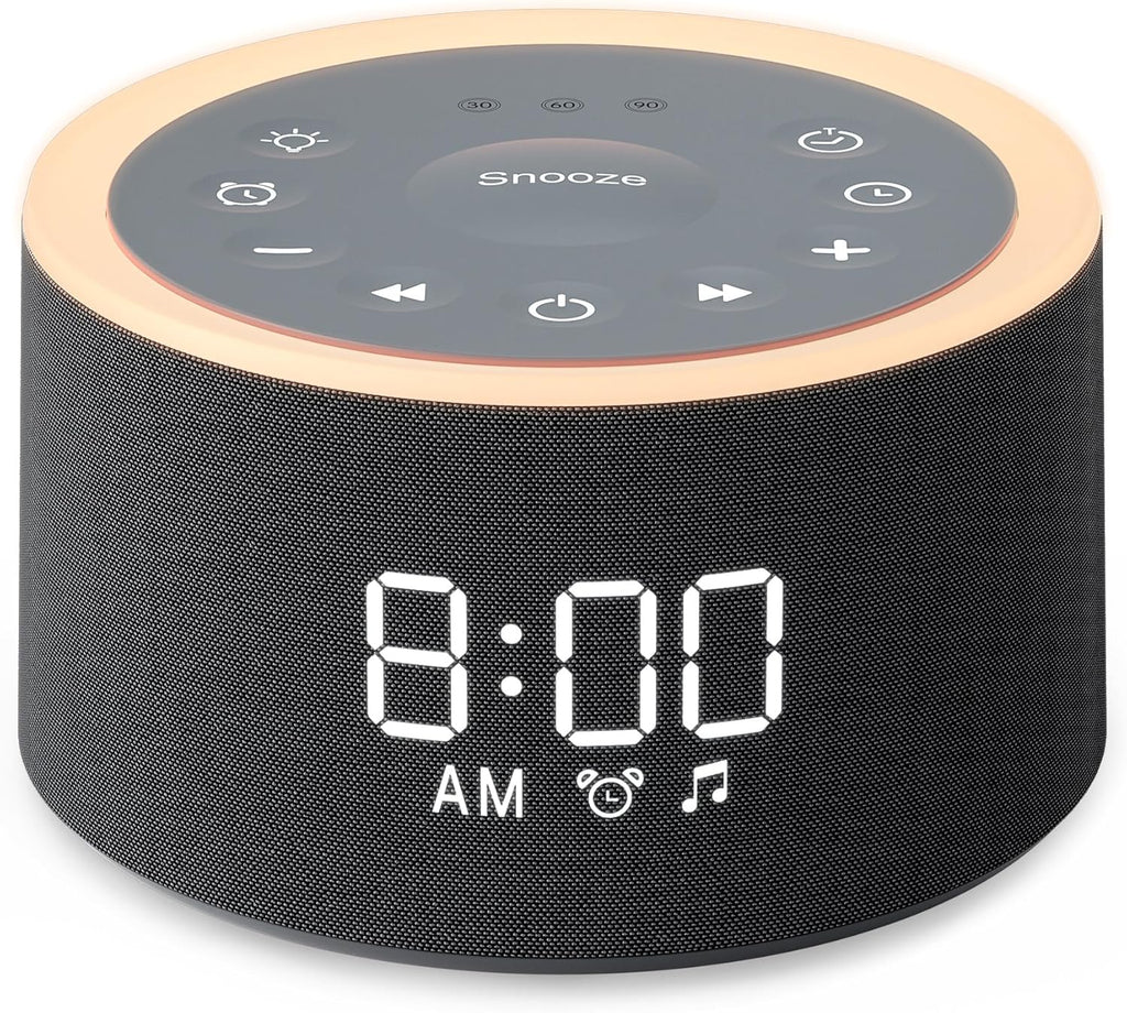 Dreamegg D1+ Sound Machine & Alarm Clock - Sound Machine for Sleep, White Noise Machine with 29 Soothing Sounds, Night Light, 0-100%…