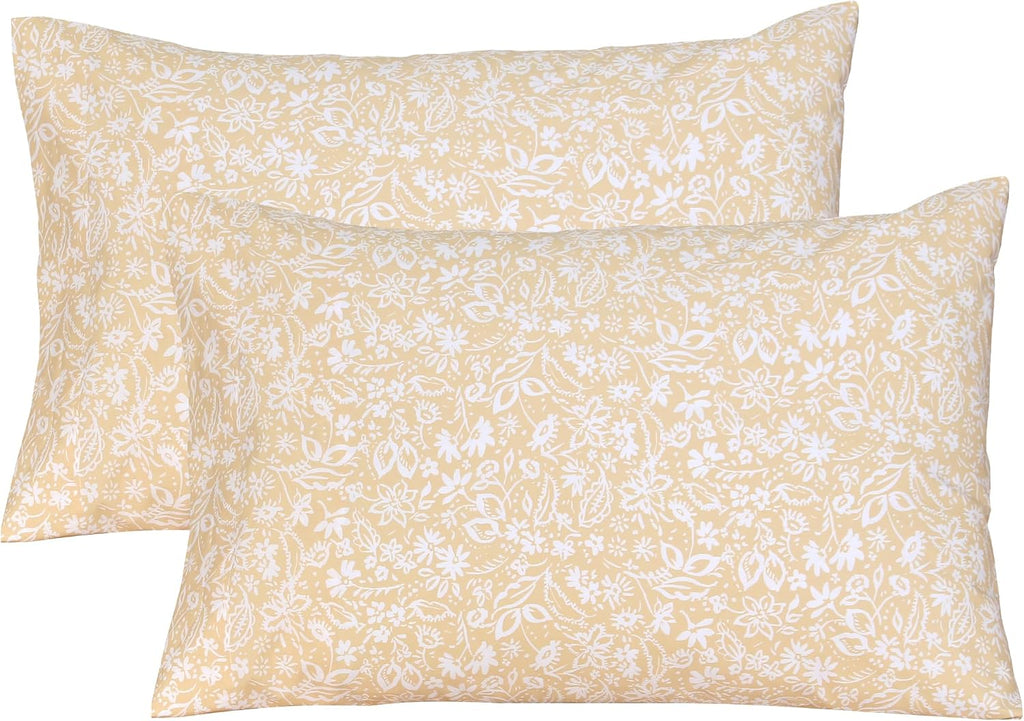 FEATHER & STITCH NEW YORK 100% Cotton 2 Piece King Pillow Cases, 300TC Ultra-Soft Pillowcases with Envelope Closure, Wrinkle- Fade- Stain…