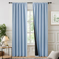 Nicetown Vintage Blue 2 Panels Blackout Curtains 52 x 84 Inch, Energy Smart & Noise Blocking Out Drapes for Baby Room Window, Thermal Insul…