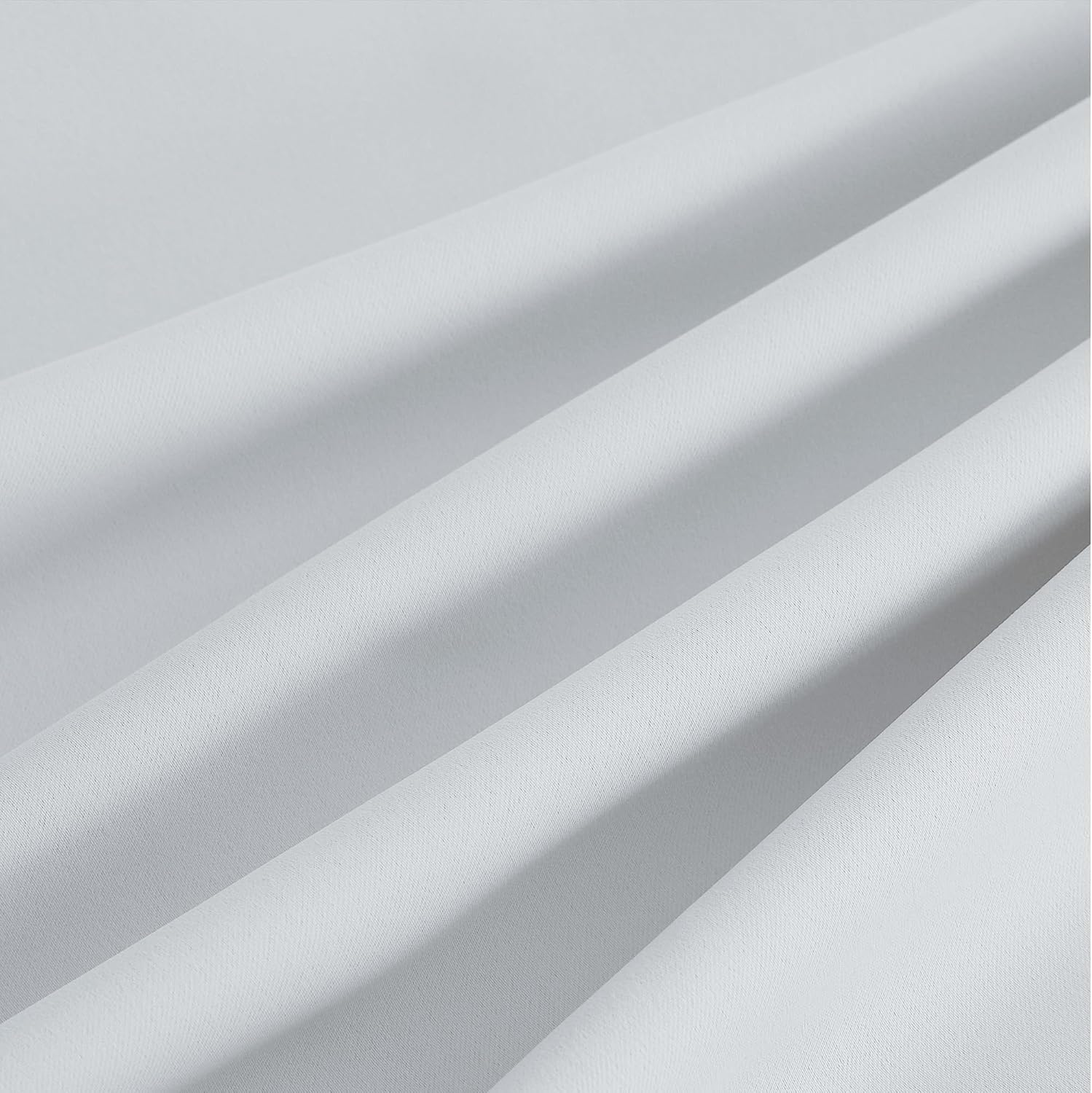 Nicetown Room Darkening Draperies Curtains Panels, 2 Panels Greyish White W52 x L84 White