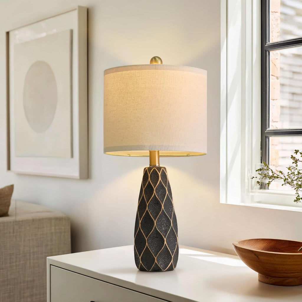 20.75" Small Table Lamps for Living Room Bedroom Lamps Set of 2 Ceramic Modern Boho Bedside Lamps Night Stands Farmhouse Vintage…