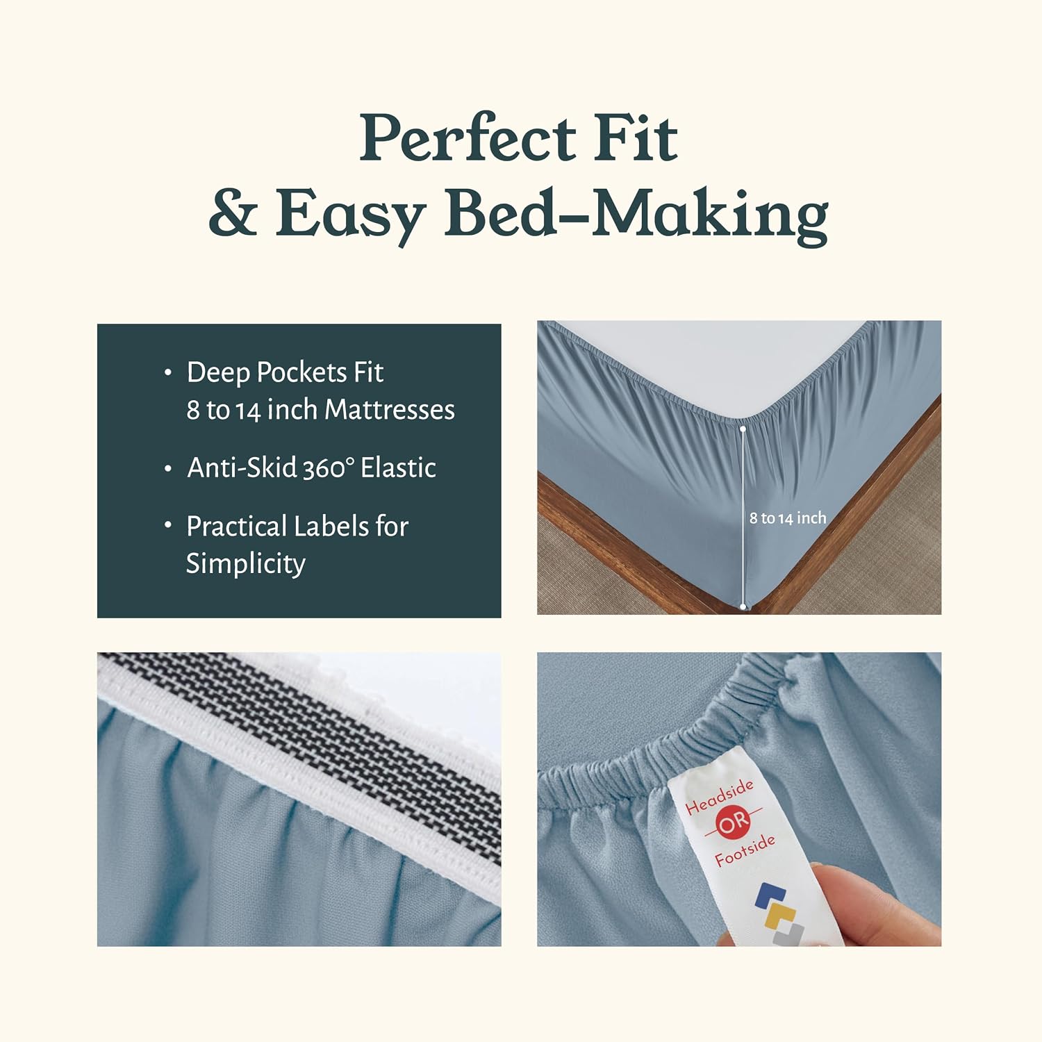 CaliforniaDesignDen California Design Den Pack of 2 XL Twin Sheets Set - 100% Organic Cotton Bed Sheets Twin XL Size, Crisp Percale Feel, D…