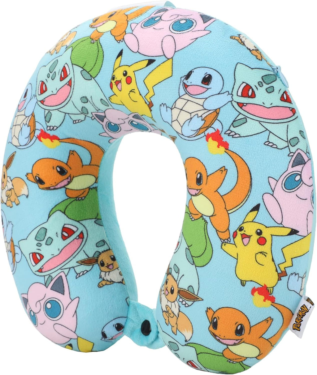 Bioworld Pokemon Pikachu 2-Piece Eye Mask & Neck Pillow Travel Set blue