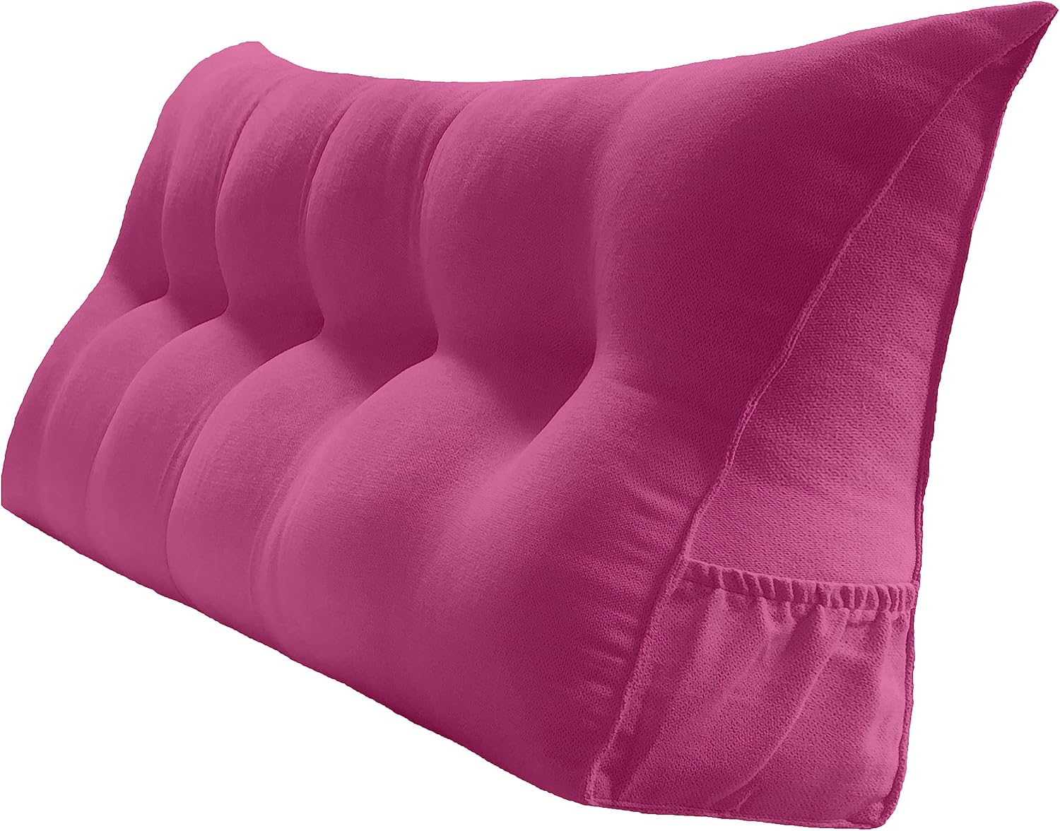 Peachwell Handmade Headboard Pillow- Triangular Wedge Support Large Bolster Cushion Headboard Backrest Pillow with Two Large Side Pockets…