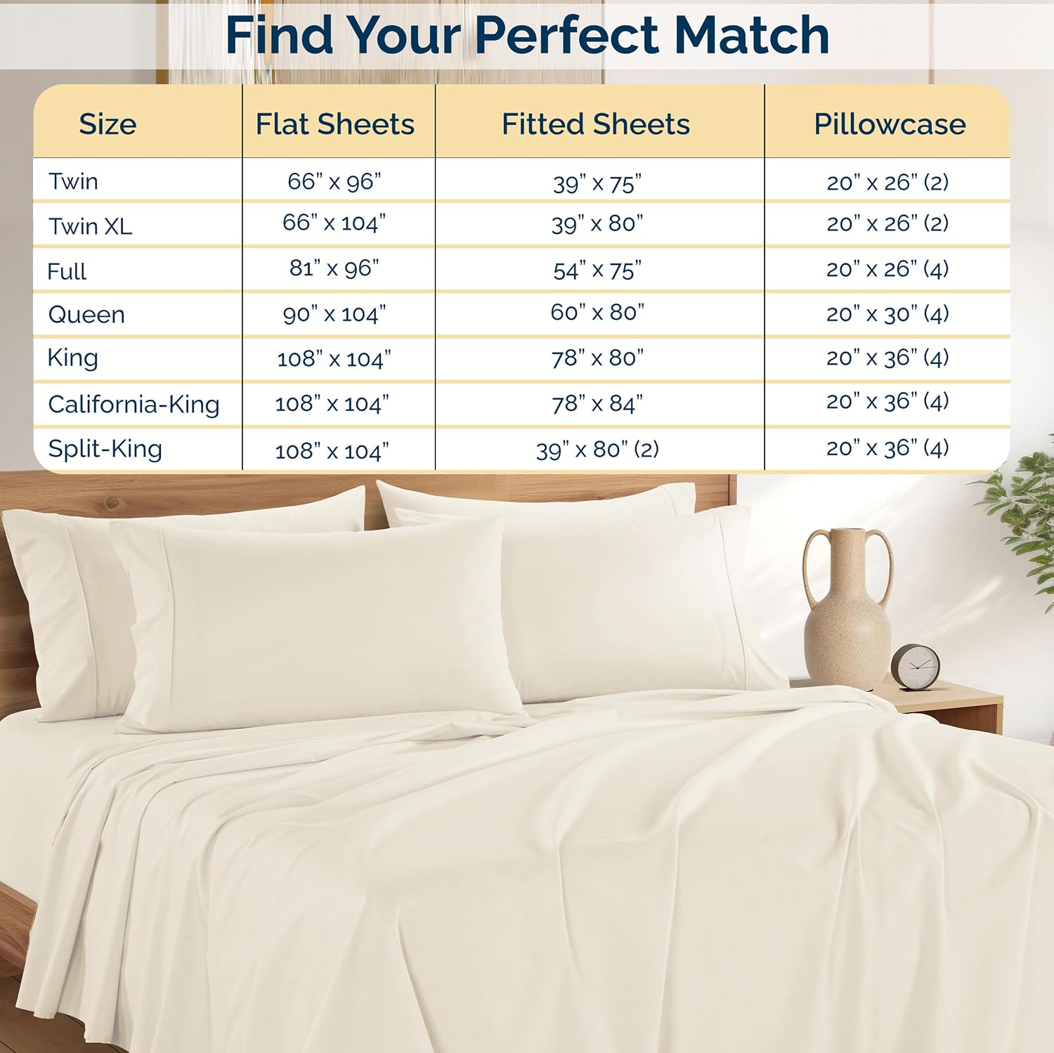 Casa Platino Queen Bed Sheets – Breathable 6 Piece Percale Cooling Queen Sheets with Crisp Feel, with 15 Inch Deep Pocket Fitted Sheet…