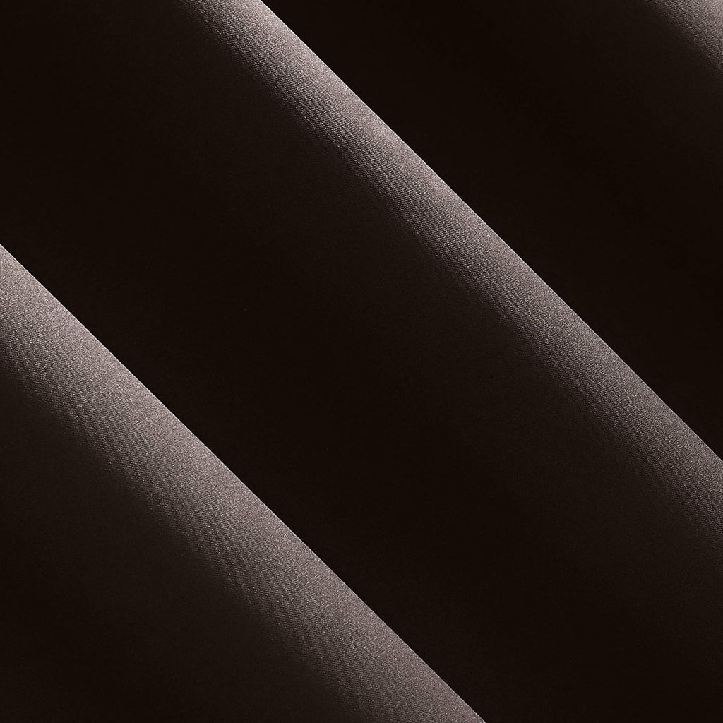 Sun Zero Nordic 2-pack Theater Grade Extreme 100% Blackout Grommet Curtain Panel Pair, 52" x 108", Cocoa Brown