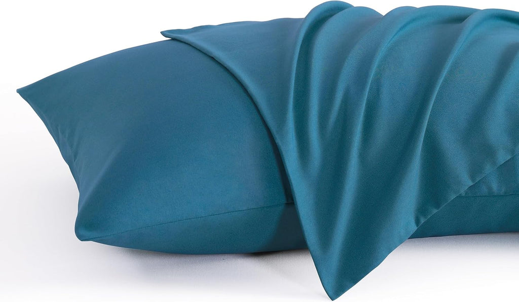 Ntbay Queen Pillow Cases Set of 2, 2 Pack Brushed Microfiber 20x30 Pillow Cases, Soft, Wrinkle, Fade, Stain Resistant Teal Blue Pillow Case…