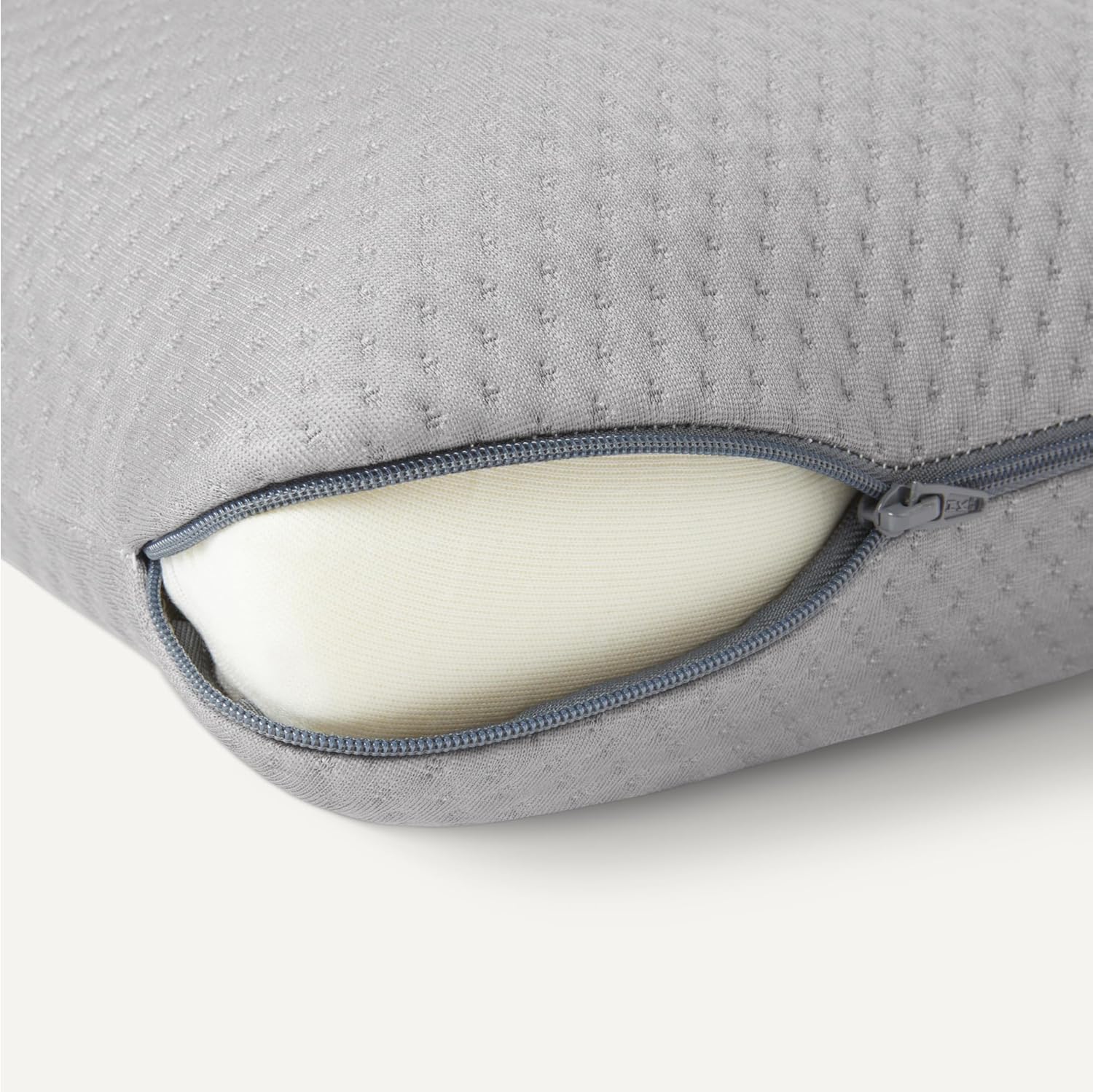 AmazonBasics Amazon Basics Camping Pillow, Memory Foam Travel Pillow with Washable Cover Grey