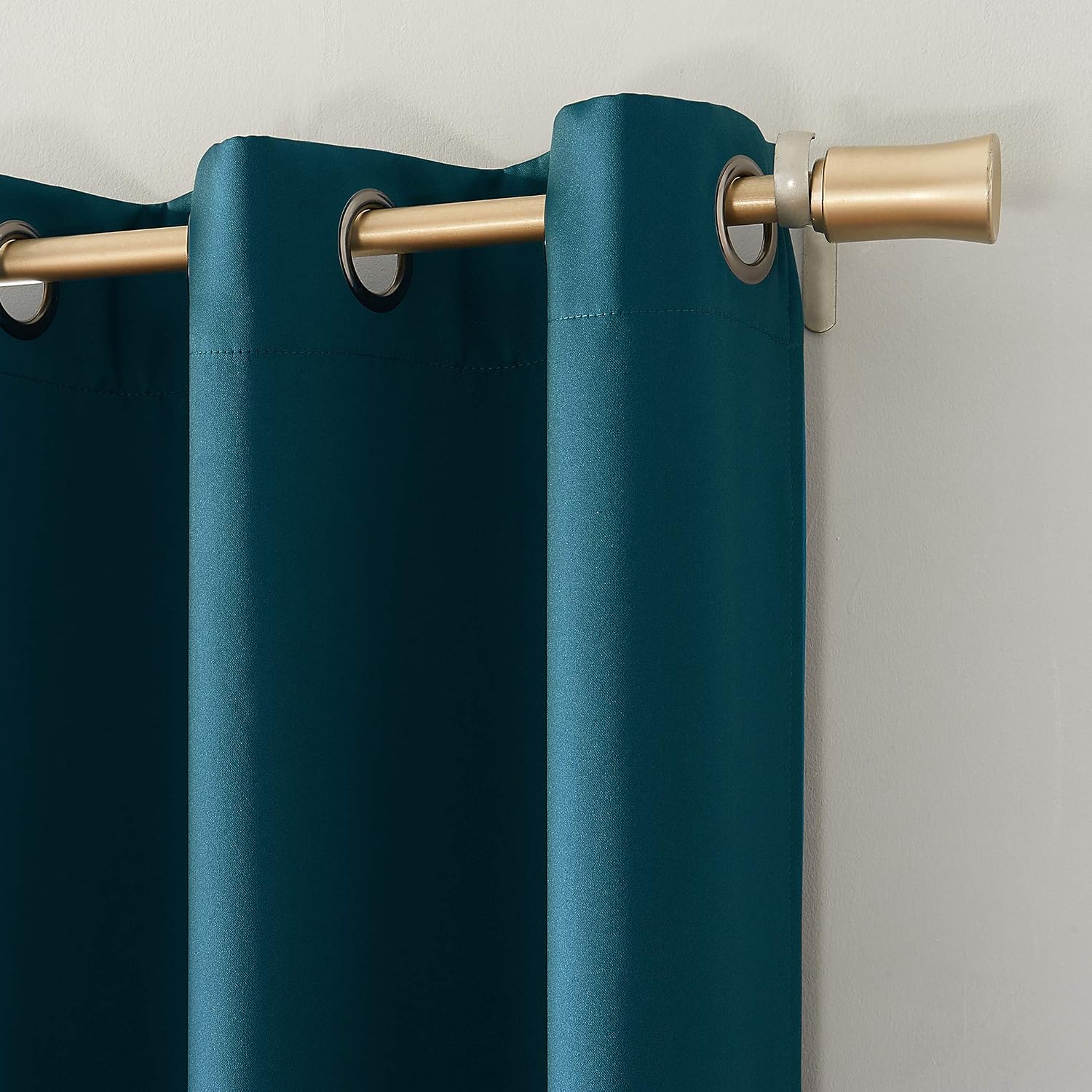 Sun Zero Nordic Theater Grade Extreme 100% Blackout Grommet Curtain Single Panel, 52" x 63", Teal