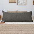 JoraLion 20x54 inch Neutral Boucle Body Pillow Cover, Dark Grey Long Pillow Cover Cozy Soft Cushion Case for Couch Sofa Bed Living Room…