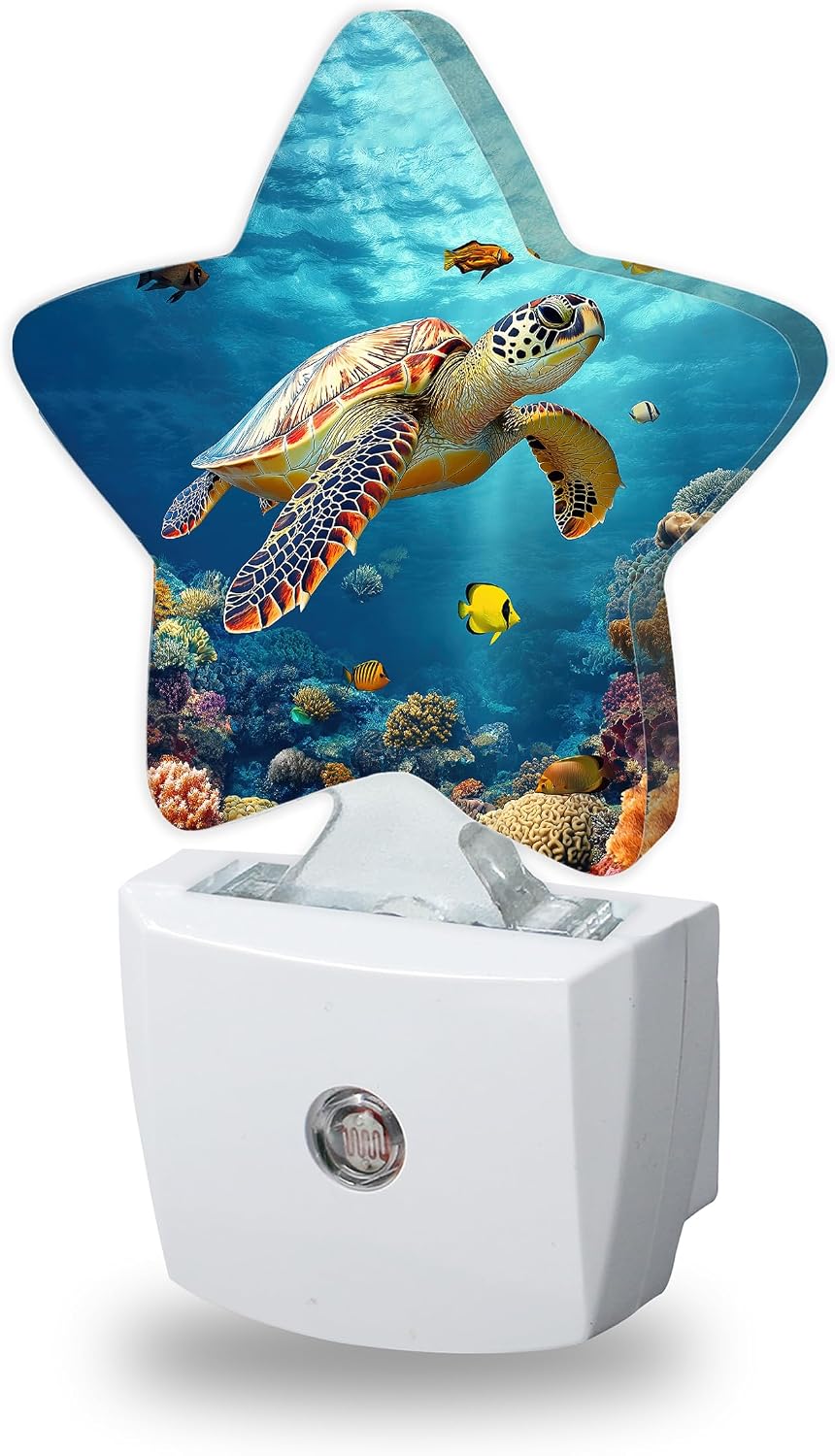 Sea Turtle Night Lights Plug Into Wall, Blue Ocean Dusk to Dawn Light Sensor Night Light for Kids, Energy Efficient Sleep Friendly Lamp…