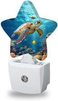 Sea Turtle Night Lights Plug Into Wall, Blue Ocean Dusk to Dawn Light Sensor Night Light for Kids, Energy Efficient Sleep Friendly Lamp…