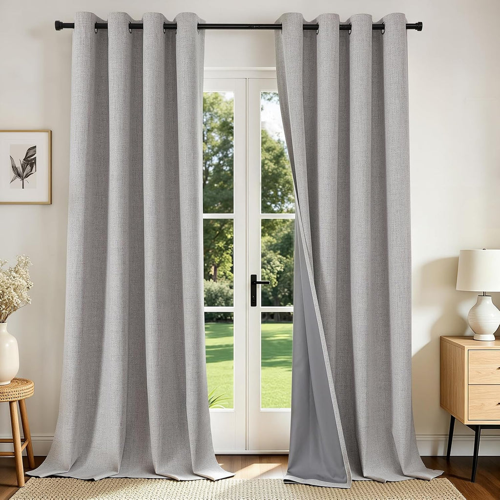 Joydeco Blackout Curtains 96 Inches Long, Light Blocking Curtains for Bedroom 2 Panels with Grommets, Thermal Insulated, Noise Reducing Roo…