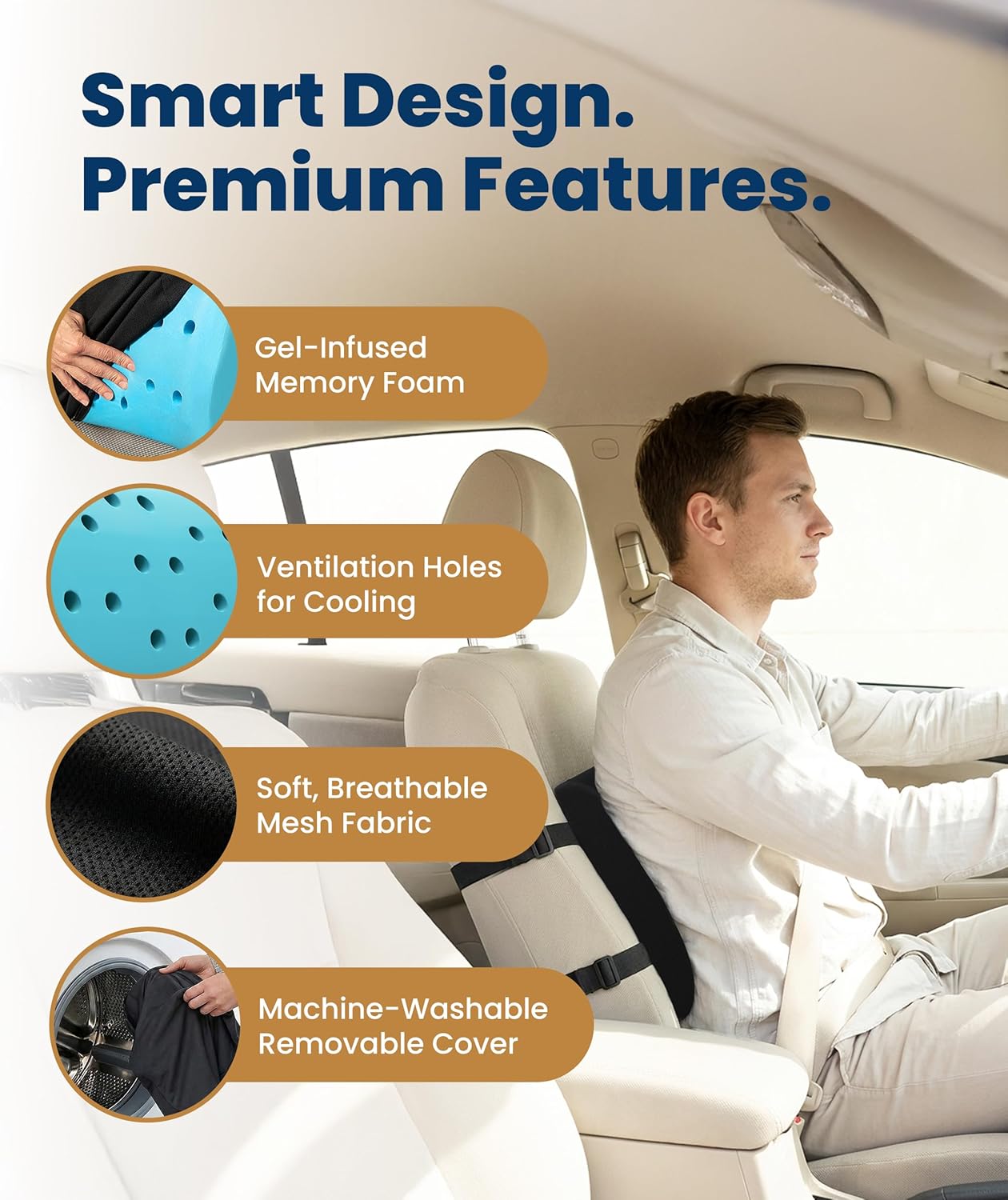 EverlastingComfort Everlasting Comfort The Original Lumbar Support Pillow for Office Chair - Improves Posture, Promotes Back - Superior Bac…