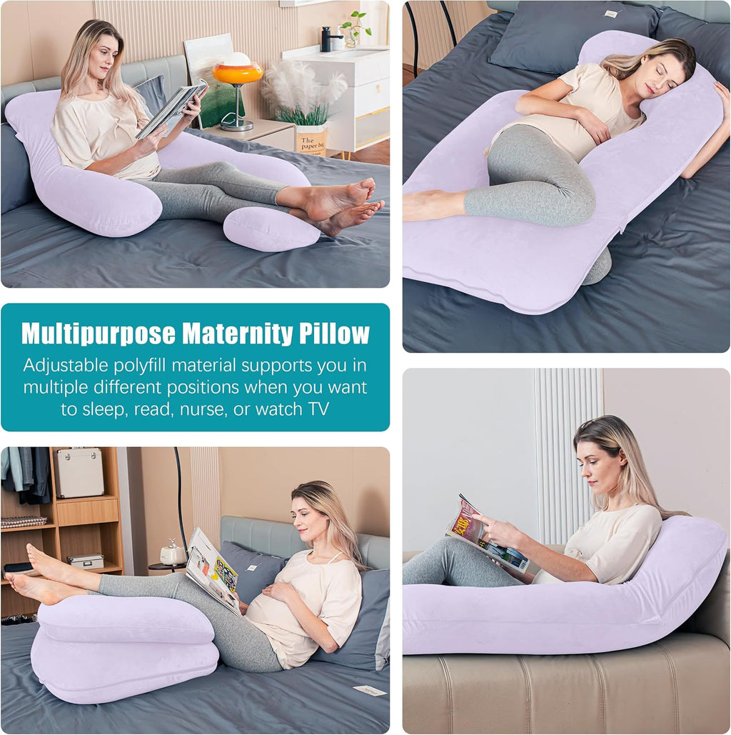 Cute Castle Pregnancy Pillows, Soft U-Shape Maternity Pillow with Removable Cover - Full Body Pillows for Adults Sleeping - Pregnancy…