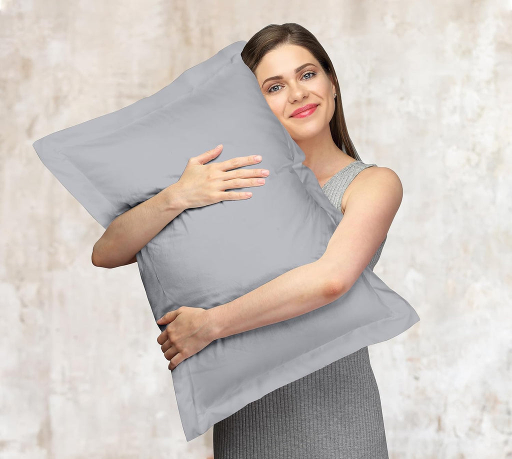 Royalelinens Royale Linens Pillow Shams 2 Pack Euro Size 26x26 Inch - Brushed 1800 Microfiber - Bed Pillow Shams, Wrinkle Resistant Super S…