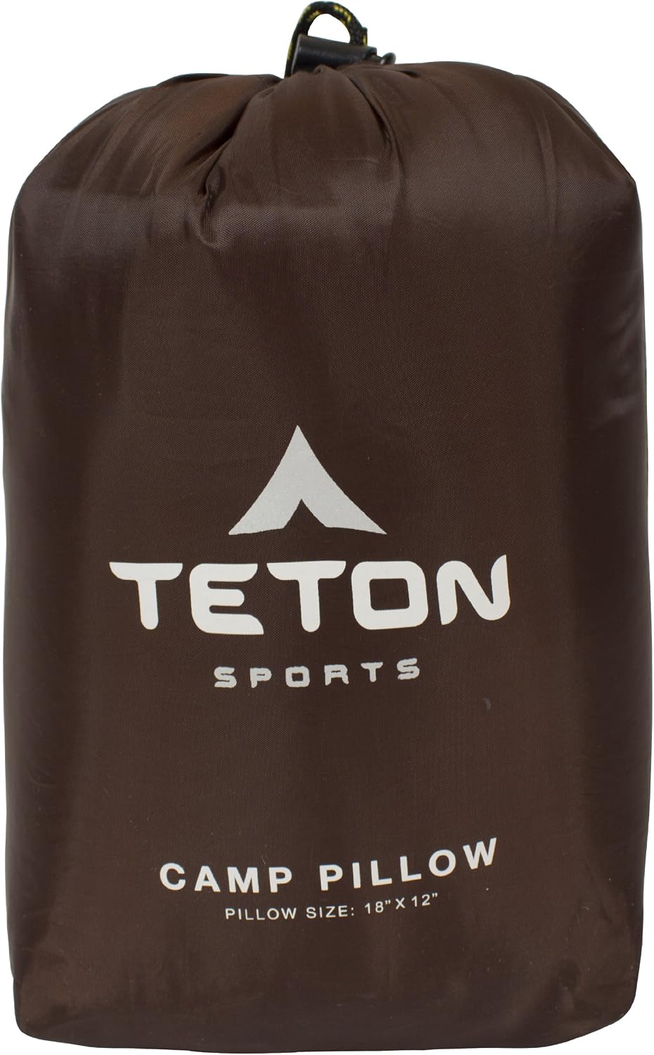 Teton Sports Camp Pillow; Great for Travel, Camping and Backpacking; Washable, Brown 1 Count Cotton