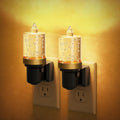 JandCase LED Night Light, Candle Night Lights Plug into Wall Amber, Auto On/Off Light Sensor Nightlight, 0-100LM Brightness Dimmbale…