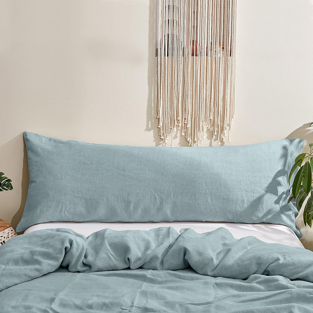 Simple&Opulence Body Pillow Cover 20" x 54",100% Pure Linen, Ultra Soft and Breathable, Body Pillowcase with Envelope Closur…
