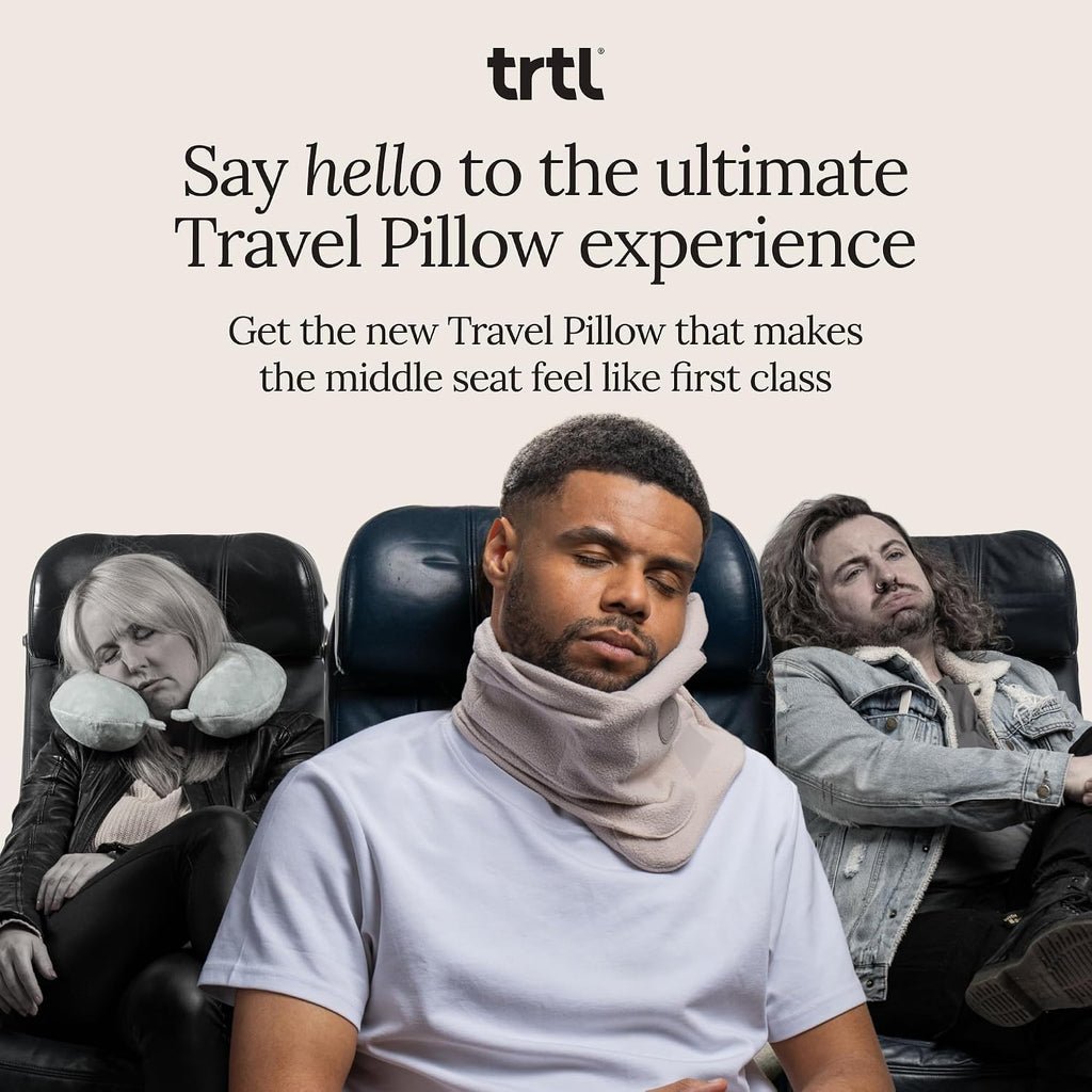 Trtl Travel Pillow Original 2.0 – designed for everyday use Super Soft Travel Pillow with Head & Neck Support – for Airplane Travel –…