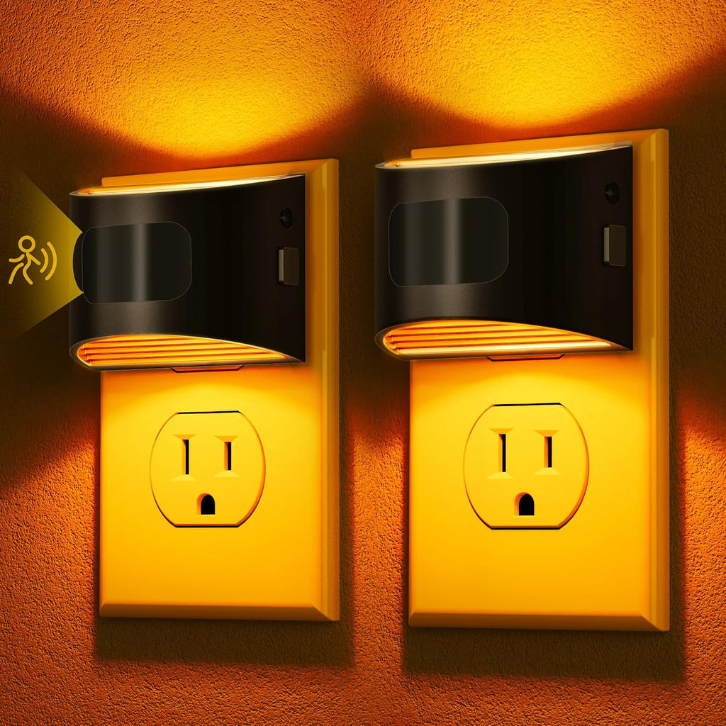 DORESshop LED Night Light[2 Pack], Night Lights Plug into Wall, 3 Mode Plug in Night Light with Motion Sensor, Dusk to Dawn Sensor…