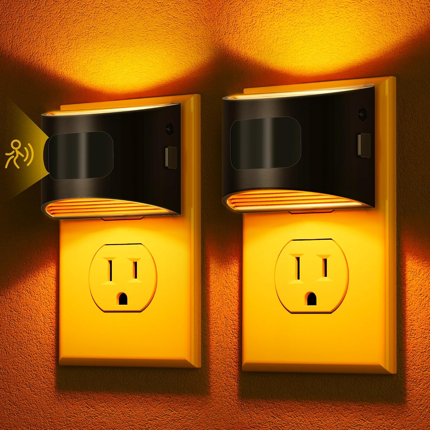 DORESshop LED Night Light[2 Pack], Night Lights Plug into Wall, 3 Mode Plug in Night Light with Motion Sensor, Dusk to Dawn Sensor…