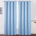 Lemomo Sky Blue Thermal Blackout Curtains/52 x 108 Inch/Set of 2 Panels Room Darkening Curtains for Bedroom 108 Inch Blue