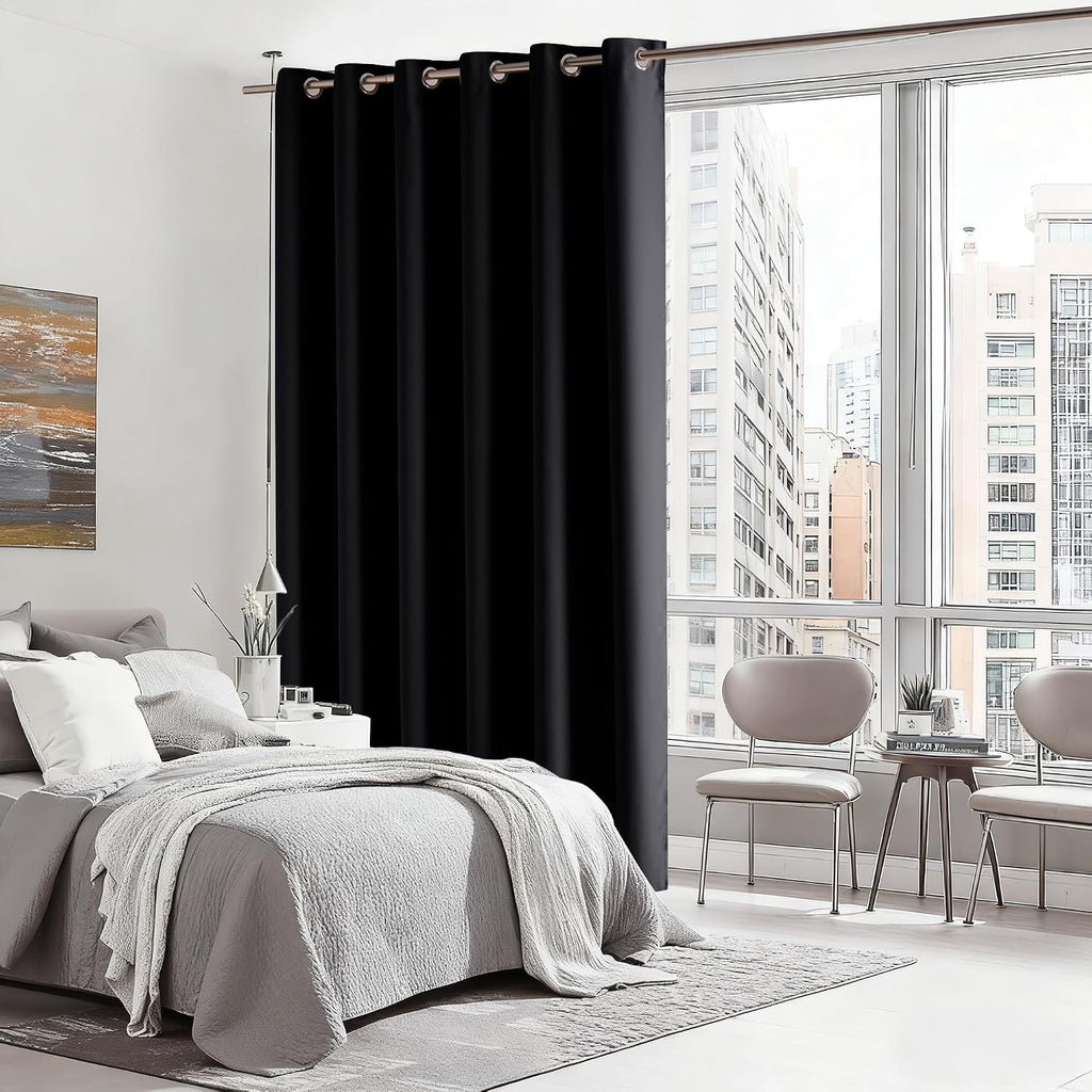 Rybhome RYB HOME Blackout Thermal Insulated Curtains, Portable Curtain for Sliding Glass Door/Storage/Space Room Divider, Large Window Trea…