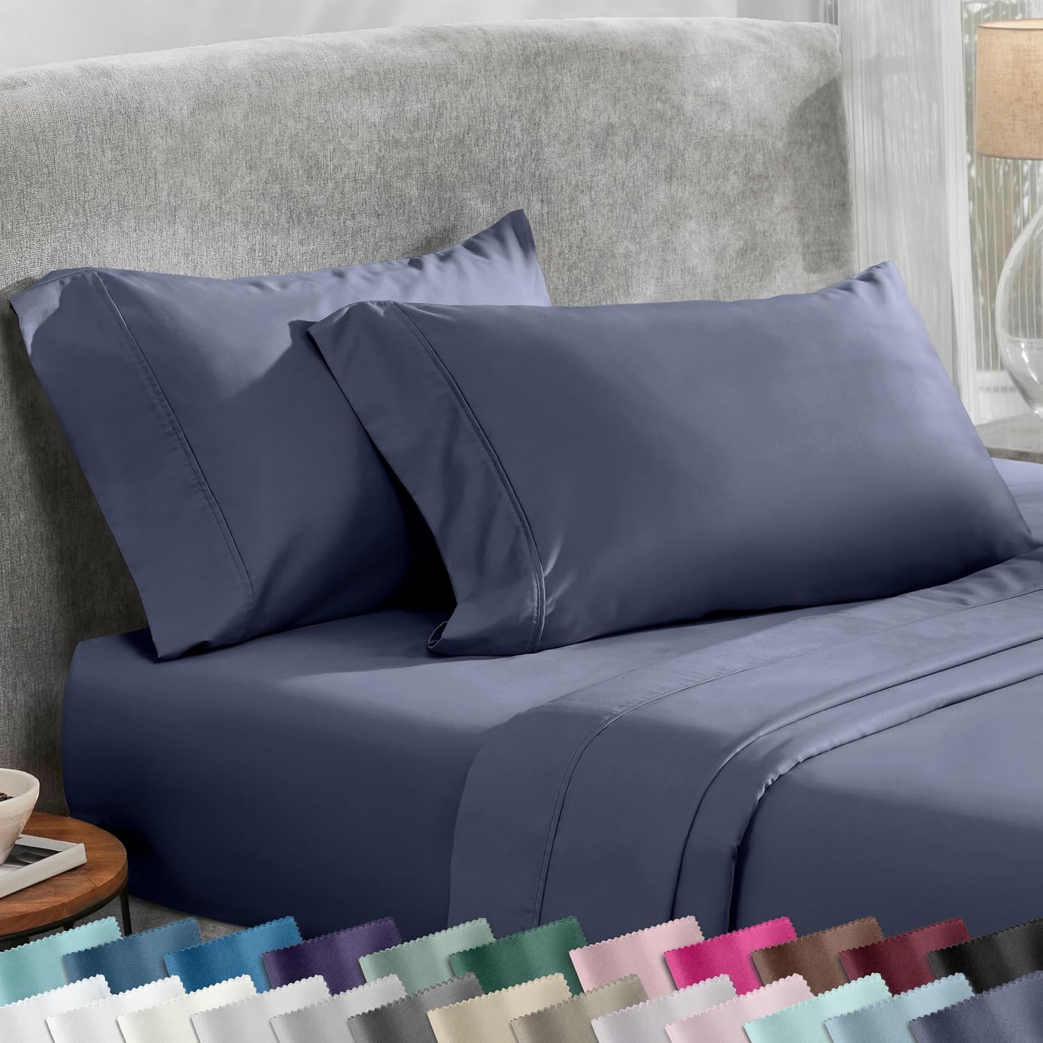 CaliforniaDesignDen California Design Den Standard Queen Size Pillowcase Set - 400 Thread Count, 100% Cotton Sateen, Set of 2 Pillow Covers…