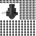 Tuanse 80 Sets Plug in Night Light Module Night Light Base with Shade Mounting Clip Plastic Lights Rotating Base for Making Your Own…