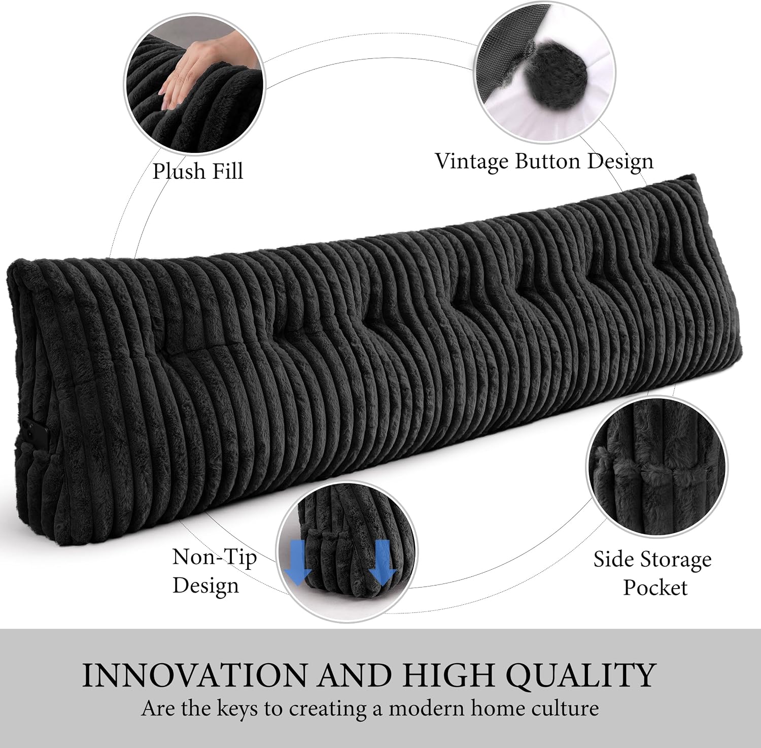 Headboard Pillow King, Triangular Wedge Pillow Headboard King, Cushion Headboards Reading Pillows, Backrest Pillows for Sitting in Bed or…