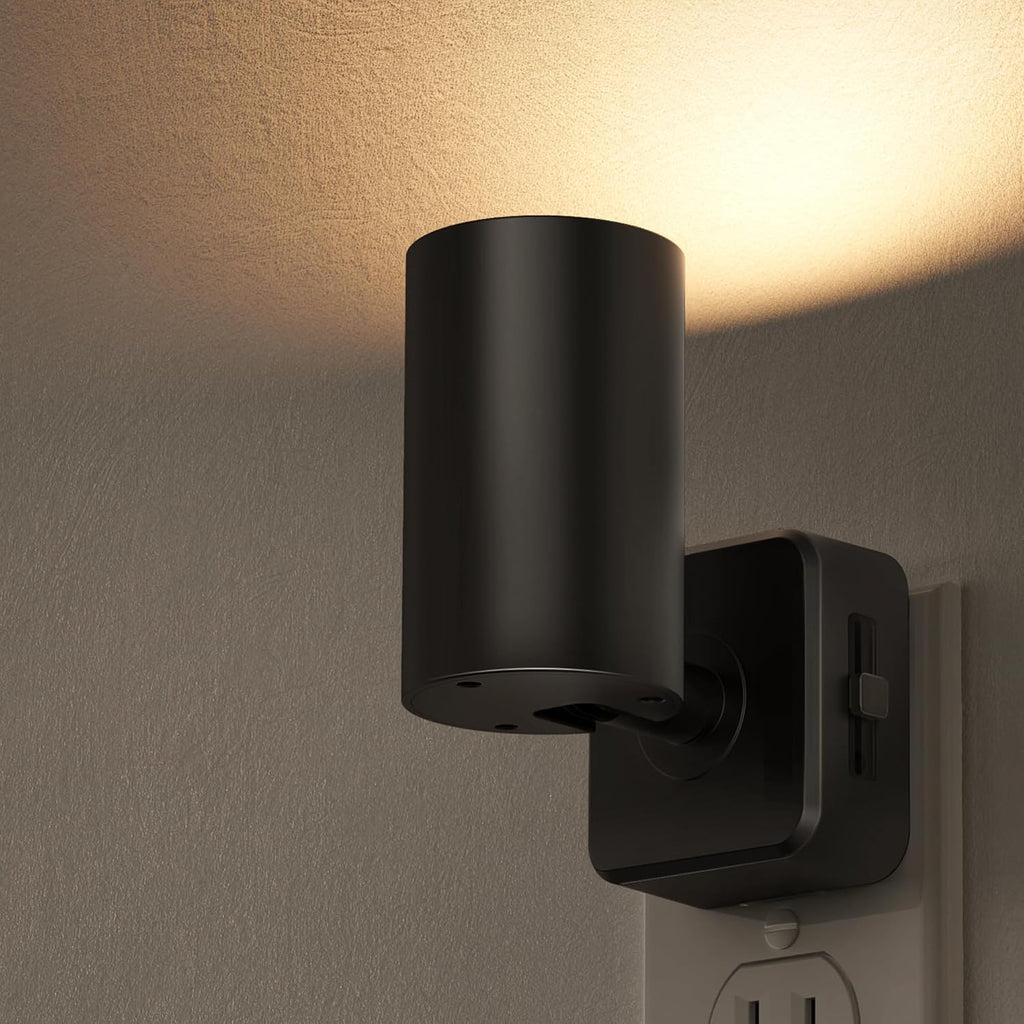 Briignite Night Lights Plug into Wall, Rotating Night Light Plug in, 2Pack, Dusk to Dawn Dimmable Nightlight Soft White, 1W Led Night…