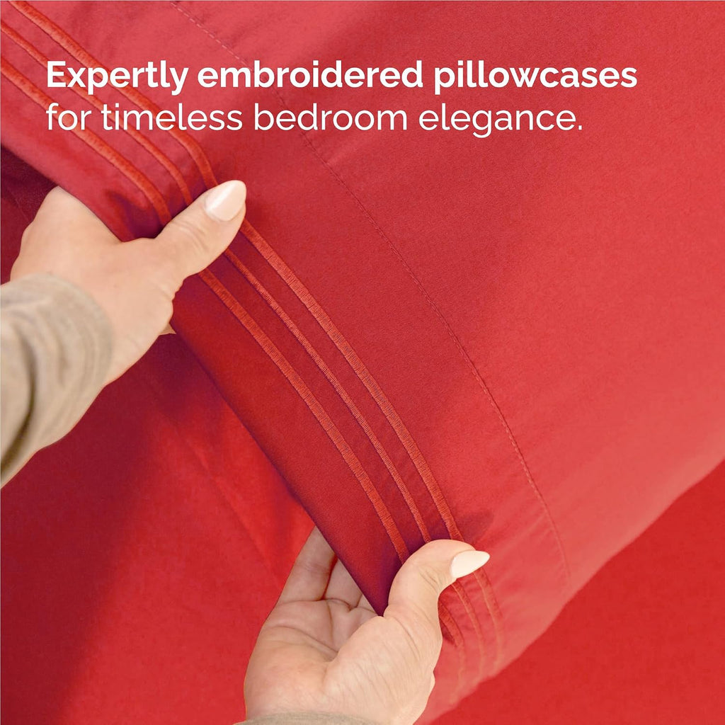 Full Size 4 Piece Sheet Set - Comfy Breathable & Cooling Sheets - Hotel Luxury Bed Sheets for Women & Men - Deep Pockets, Easy-Fit, Extra…