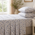FADFAY 100% Cotton Percale Sheet Set Full – Blue Meadow Floral Bedding, Vintage Wildflower Botanical Sheets, Soft Breathable Deep Pocket…
