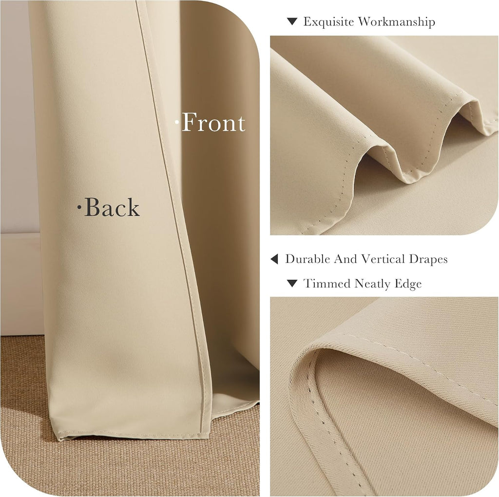 Ponydance PONY DANCE Thermal Insulated Small Window Curtains Short Drapes for Nursery Bathroom Kitchen Laundry RV Basement, 29 inch Wide by…