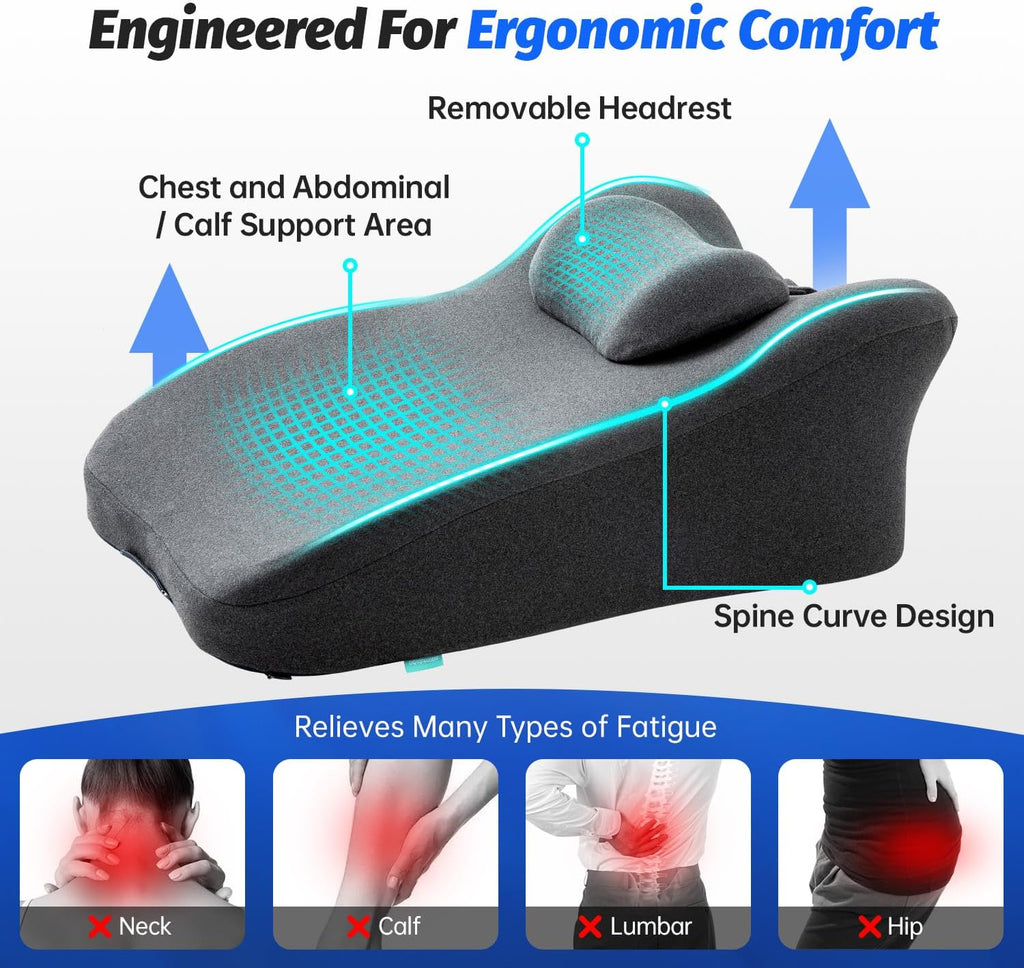 xiaomubiao Reading Pillow, Lumbar Support Pillow for Couch, Sofa Bed Support, Bed Pillow for Sitting up, Ergonomic Memory Foam Pillow for…