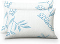 OMEO 2 Pack Bamboo Pillow Queen Size for Sleeping, Hypoallergenic Cooling Shredded Memory Foam Bed Pillows for Side, Back and Stomach…