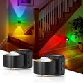 L LOHAS LED Night Light Projector, 2 Pack Color Changing Night Light Plug into Wall, Dusk to Dawn Sensor, Rotating Nightlight, RGB…