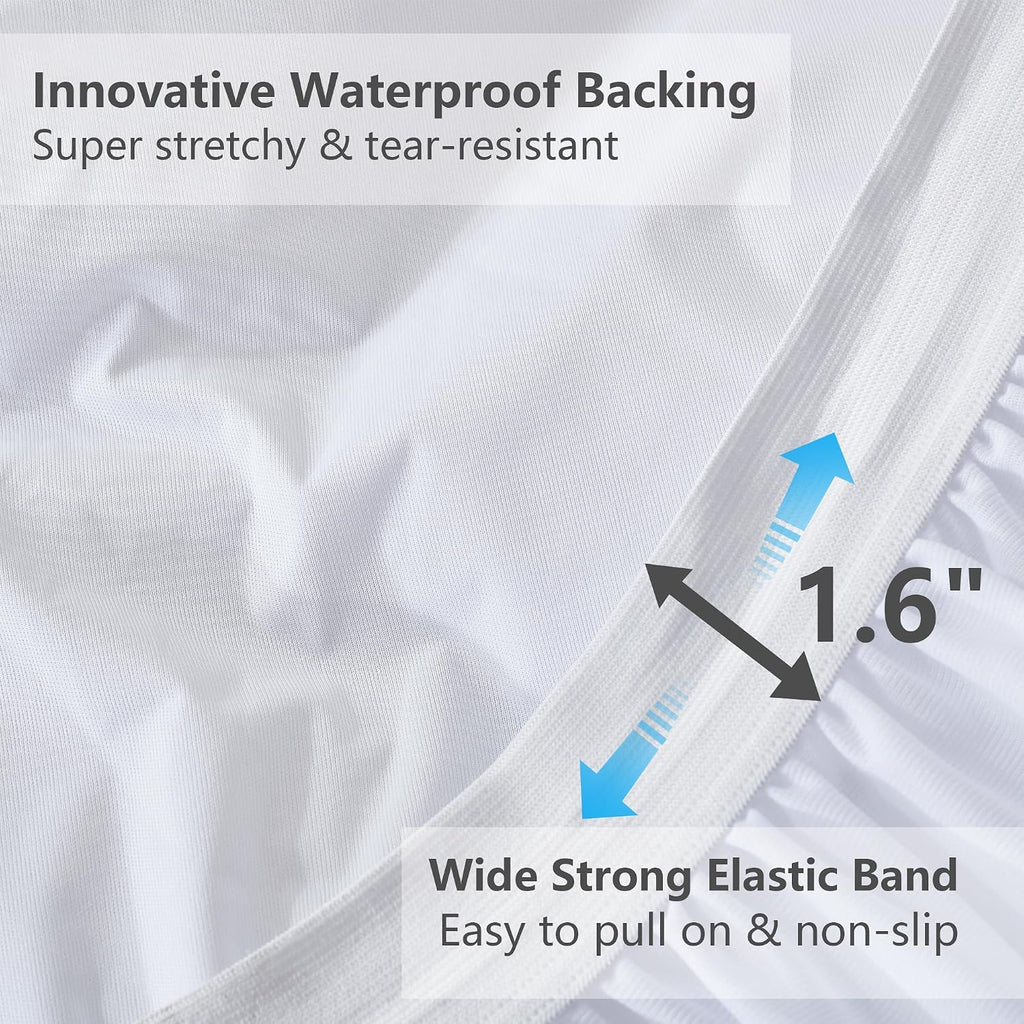 ELVEN HOME Twin XL Mattress Pad Waterproof, Soft Cooling Mattress Topper for College Dorm, Extra Long Twin Mattress Cover Protector…