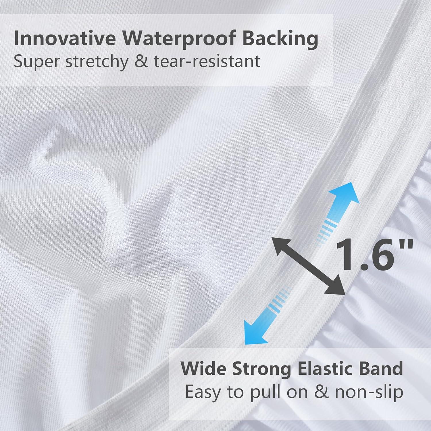 ELVEN HOME Queen Size Mattress Pad Waterproof, Pillow Top Cooling Mattress Topper Cover, Quilted Fitted Mattress Protector Washable, Deep…