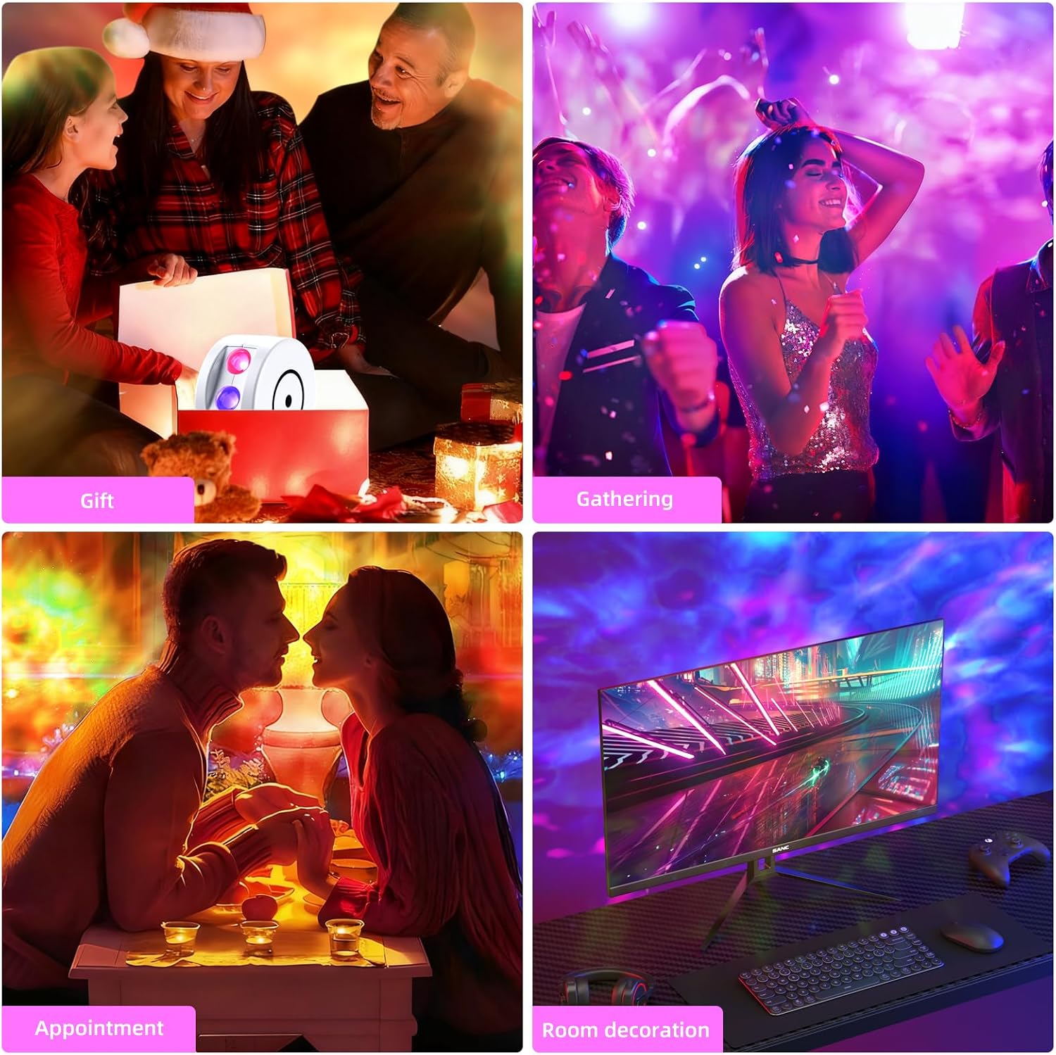 Galaxy Projector for Bedroom, Nebula Galaxy Night Light Projector with Timer and Remote, Gift for Kids Adults for…
