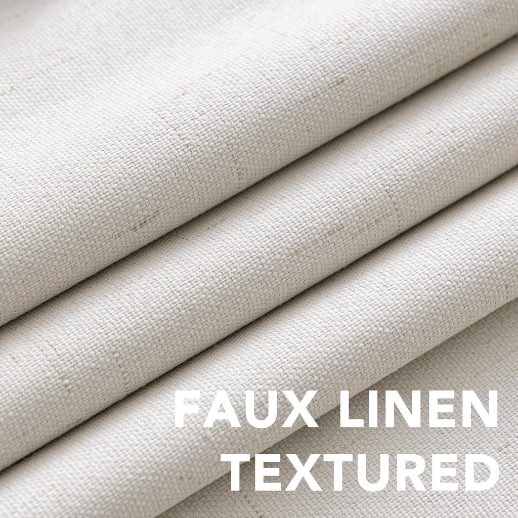 H.VERSAILTEX Blackout Curtains, Durable Thick Textured Look 100% Blackout Patio Door Curtain, Grommet Extra Wide Sliding Door Curtain…
