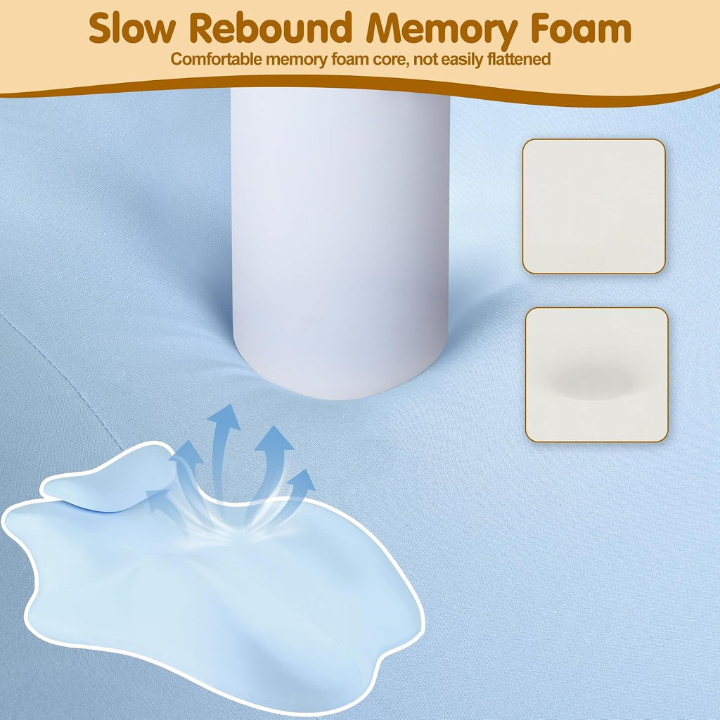 Myfamirea Memory Foam Ergonomic Wedge Pillow for Adults, Prone Pillow for Bed Sleeping, Reading, Memory Foam Ergonomic Cushion for Back Sup…