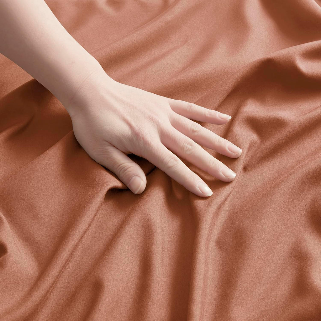 Nestl Orange Brown King Pillow Cases 2 – Soft King Size Pillow Case, 1800 Brushed Microfiber Pillowcases, Envelope Closure Pillowcase, King…