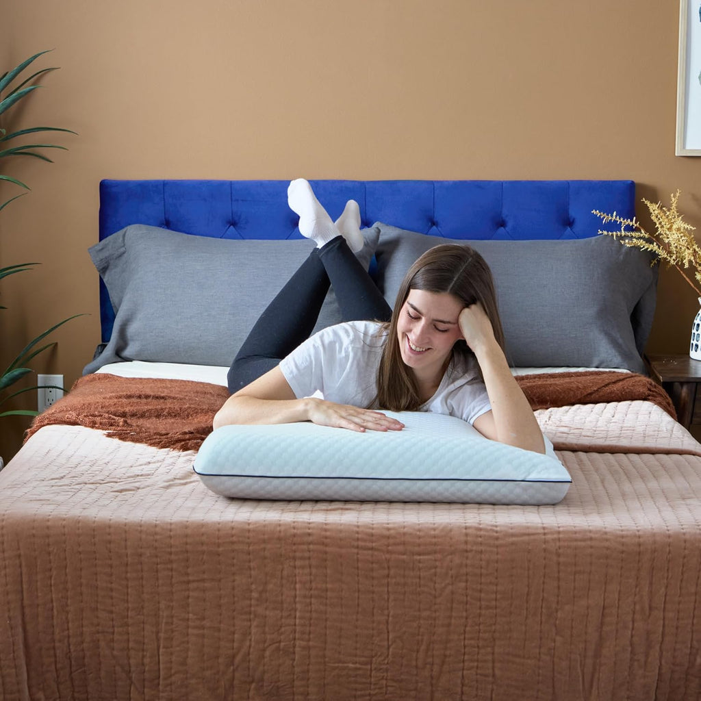 WEEKENDER Gel Memory Foam Pillow - Queen Size - 2-Pack - Medium Firm Feel - Neck & Shoulder Support - For Back & Side Sleepers - Home…
