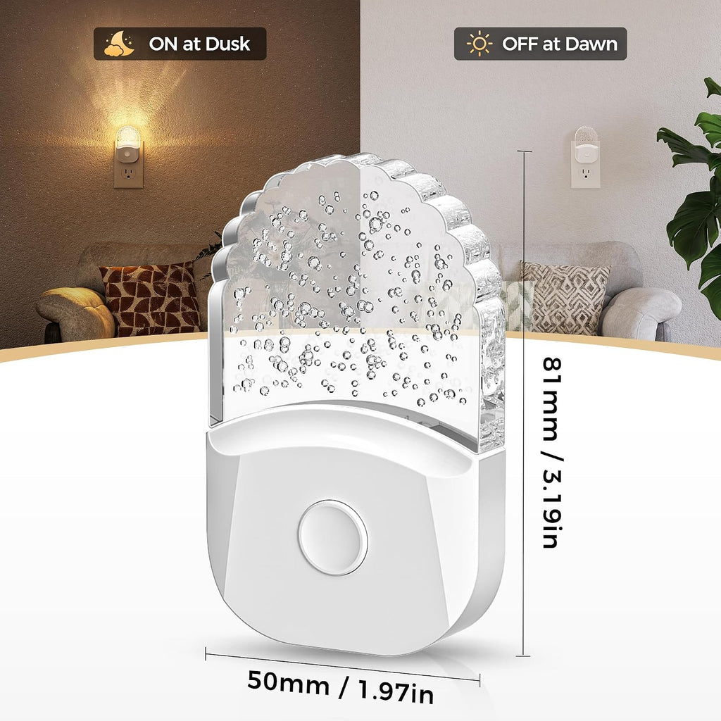 Night Lights Plug Into Wall [2 Pack], Color Changing Night Light for Kids, 8-Color RGB LED Nightlight with Dusk to Dawn Sensor for…